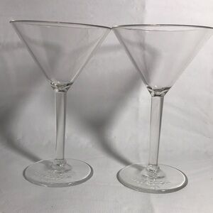 Grey Goose Acrylic Clear Martini Glasses Set (2)